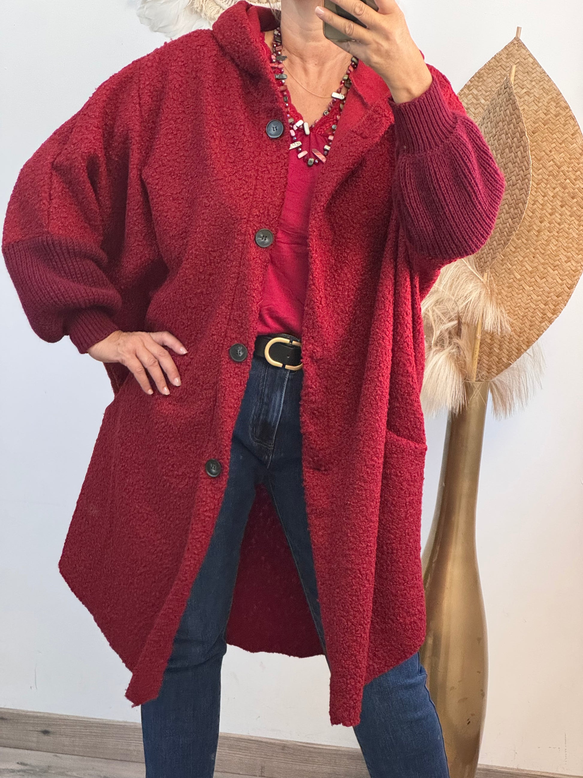 Manteau Marceau bordeaux