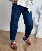 Jean barrel bleu denim