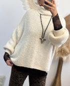 Pull d’hiver maille crème