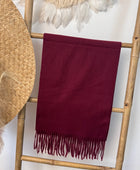 Écharpe cashmere Bordeaux