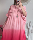 Robe tie and dye pêche/rose