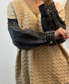 Pull beige manches jeans TU 44/50