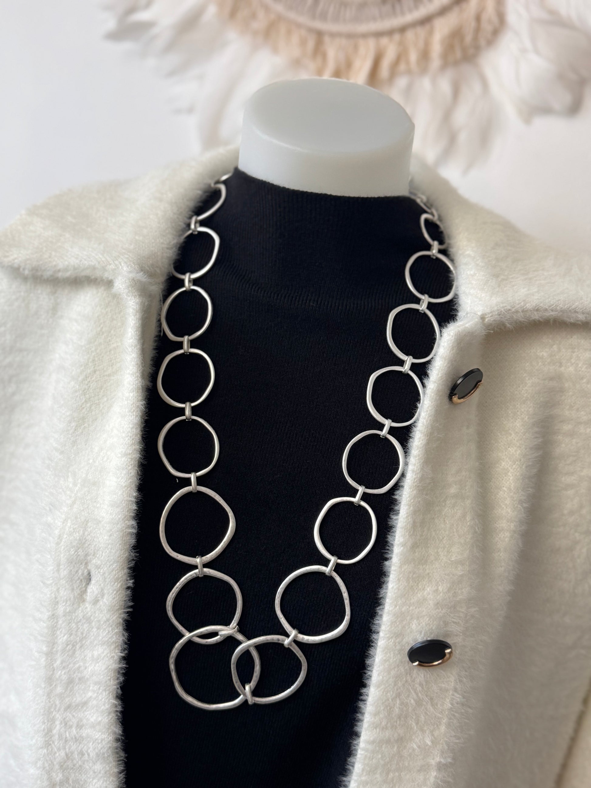 Collier ronds argentés