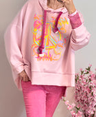 Sweat-shirt peace and love rose TU 38/48