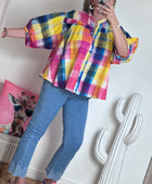 Chemise carreaux multicolore