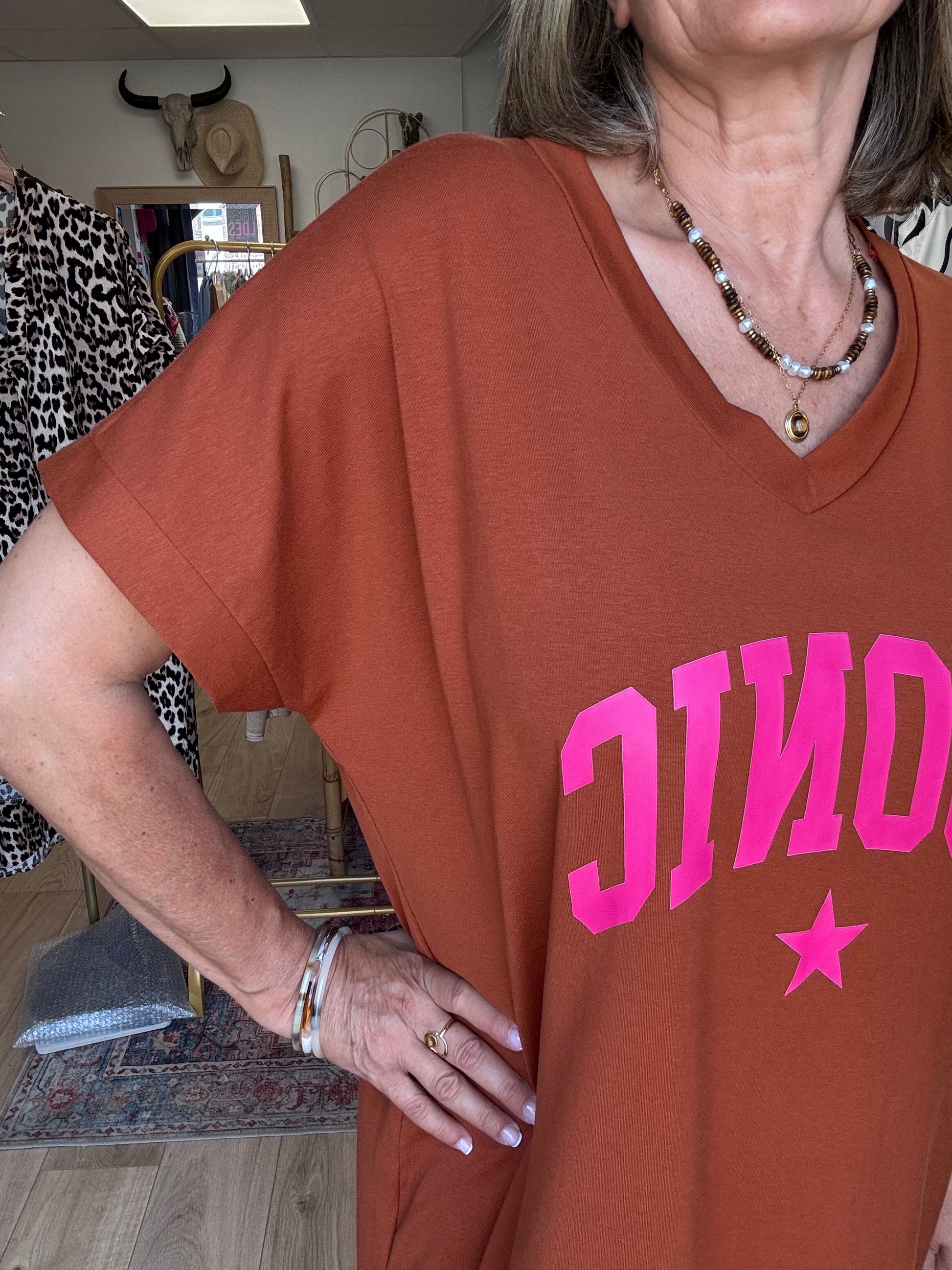 Robe teeshirt terracotta iconic