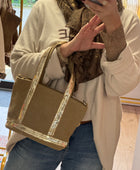 Sac vanes toile moka (petit modèle)