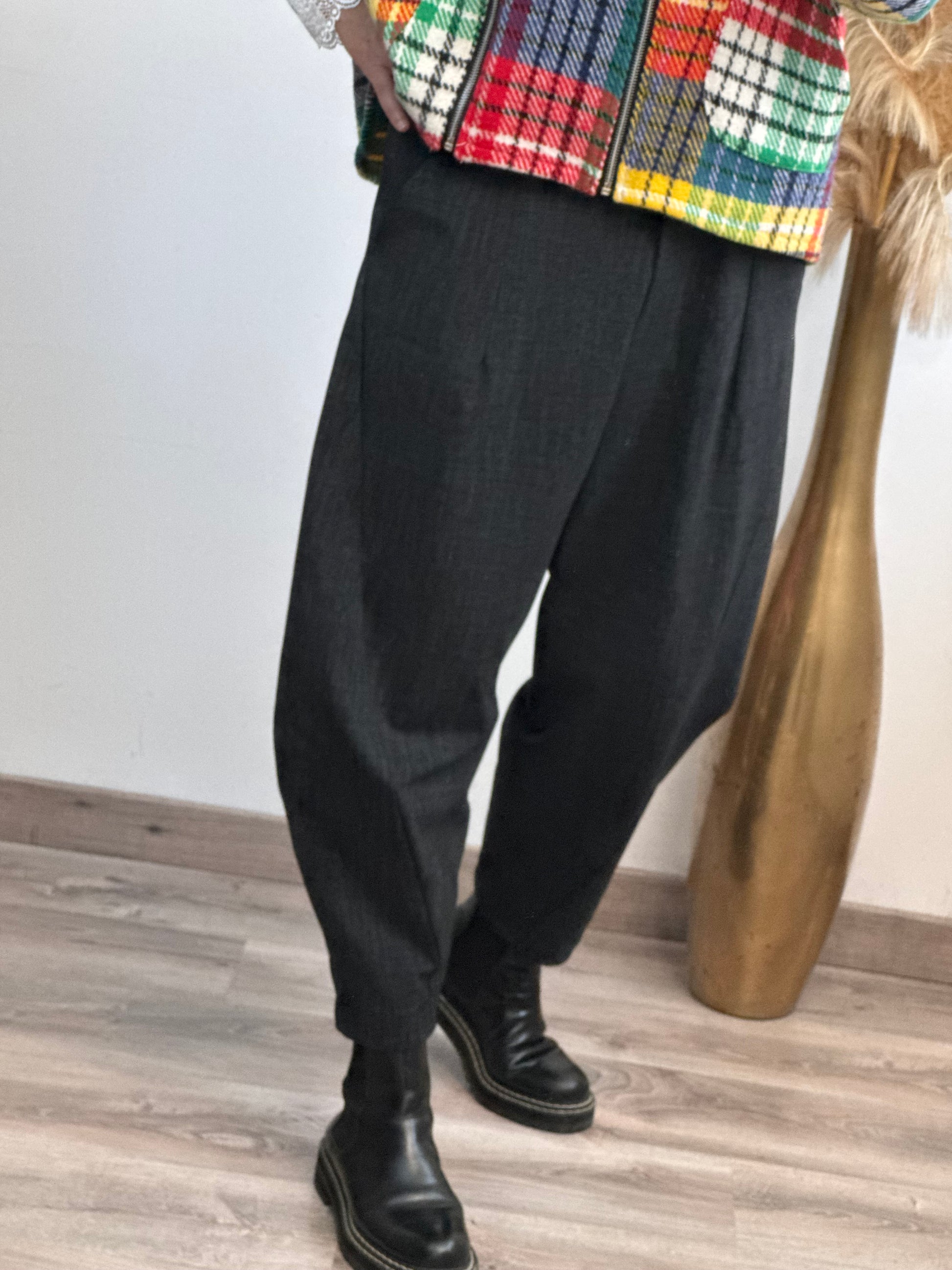 Pantalon noir chiné