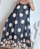 Robe à pois fond marine
