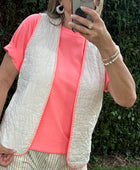 Gilet matelassé blanc cassé
