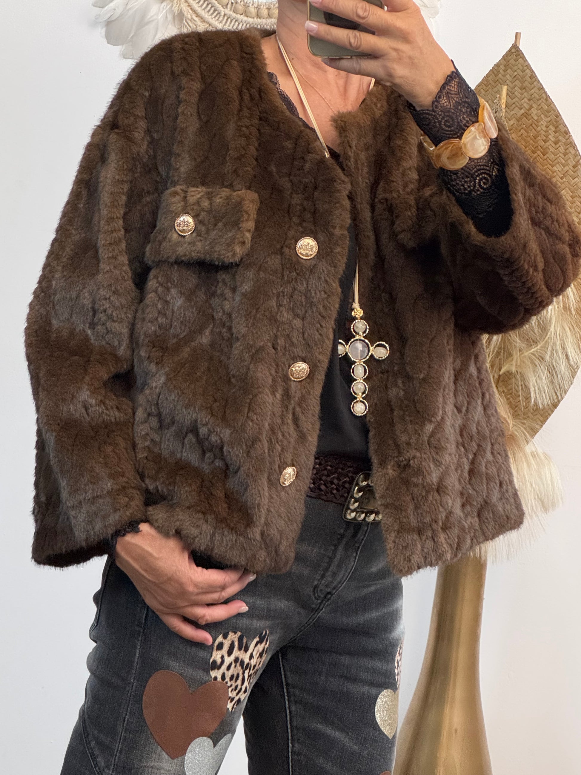 Veste fausse fourrure Coline