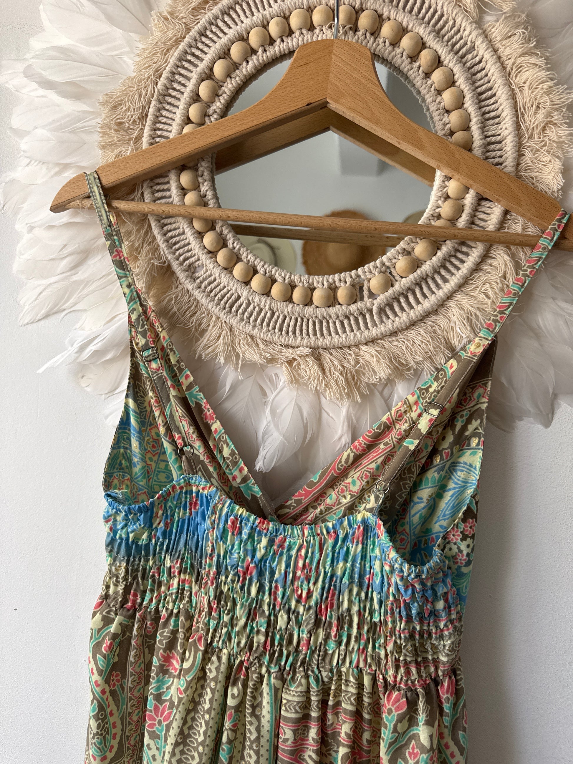 Robe en soie à bretelles