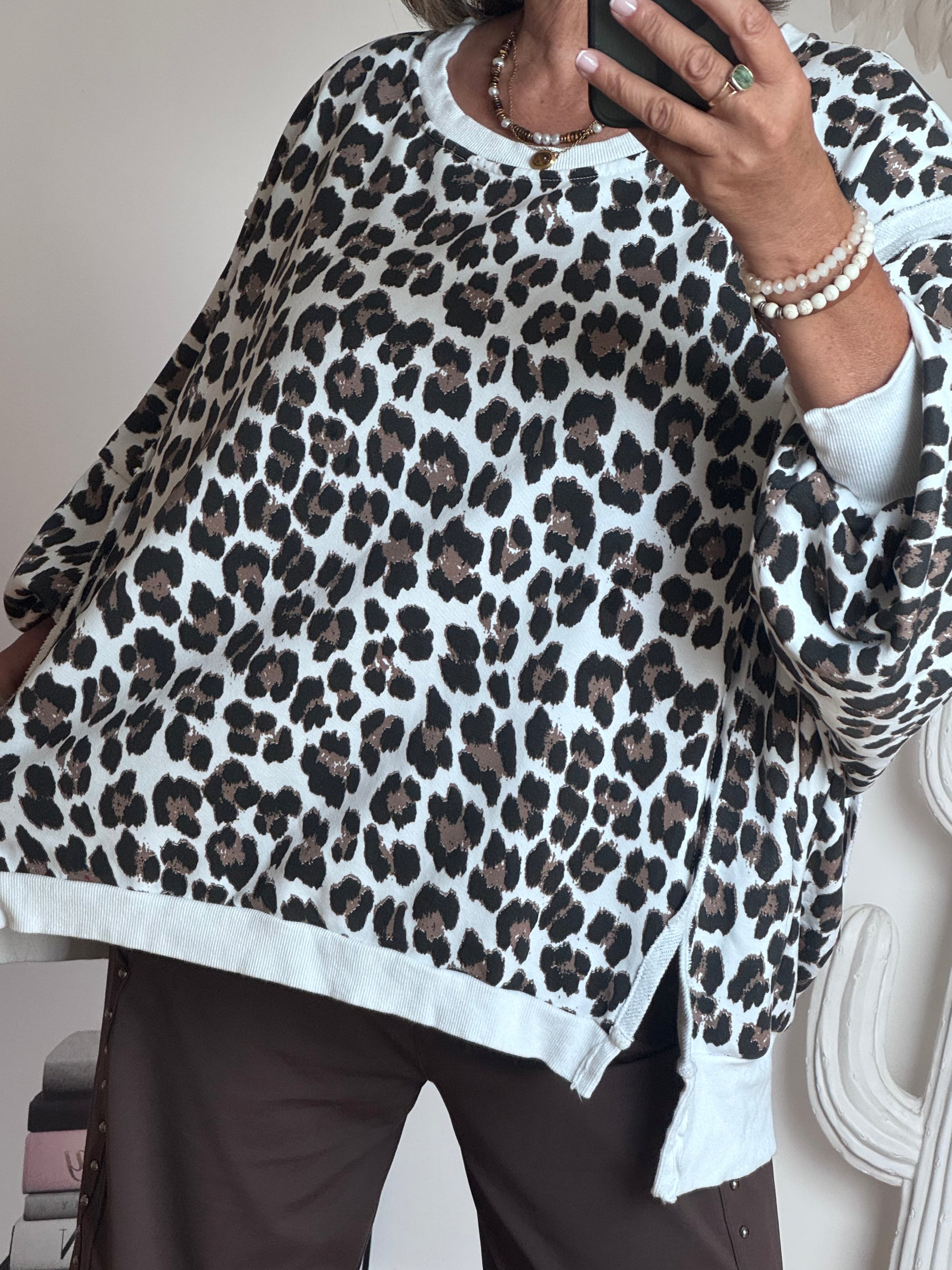 Sweat-Shirt oversize Léo blanc TU 37/50