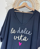 Robe teeshirt noire jolie forme