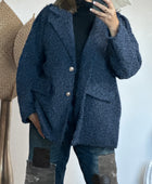 Veste moumoute bleue