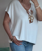 Teeshirt maille fine blanc TU 36/46