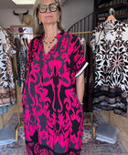 Robe arabesque noir fuchsia TU 40/48