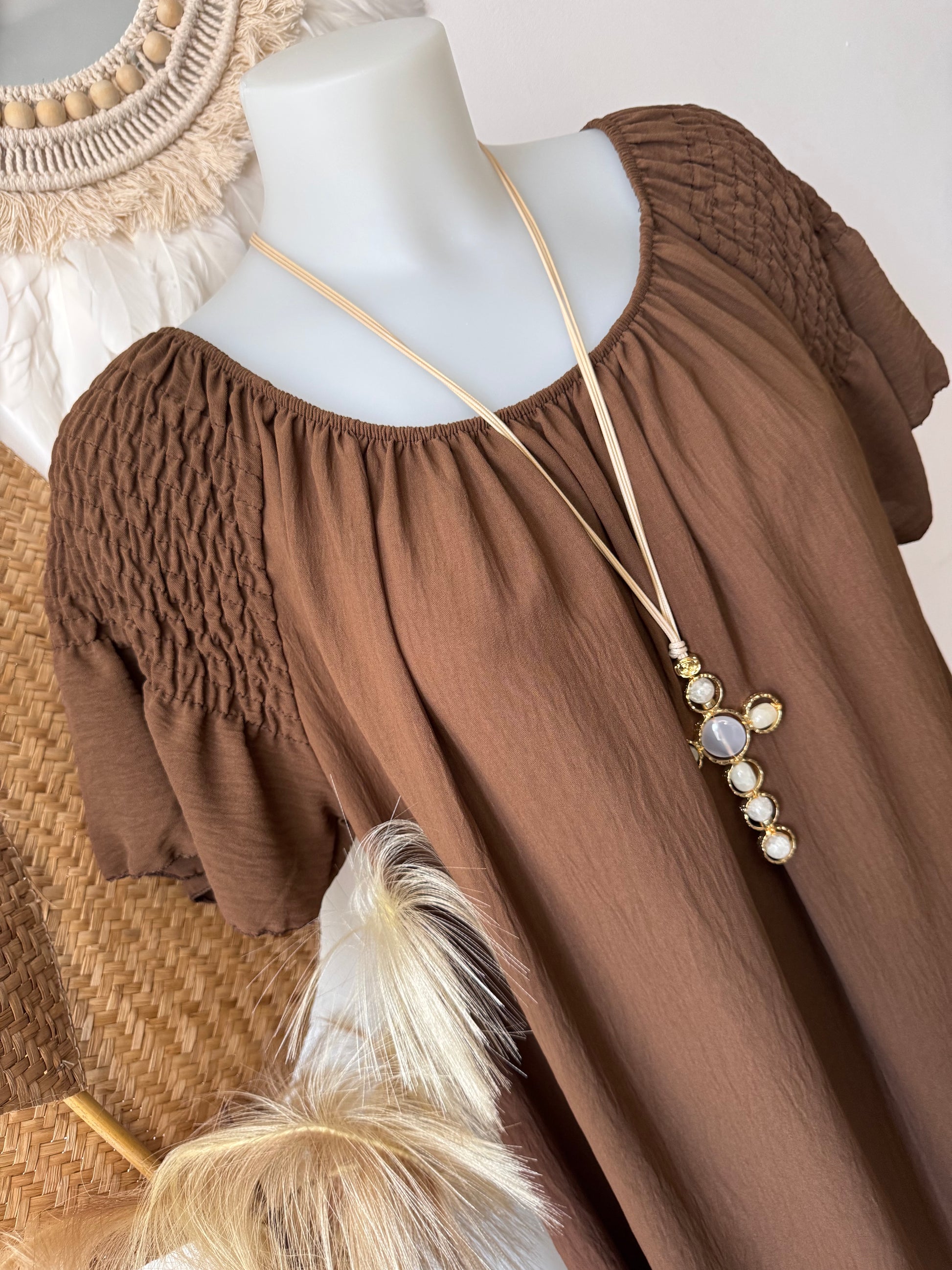 Robe Clara marron TU 42/48