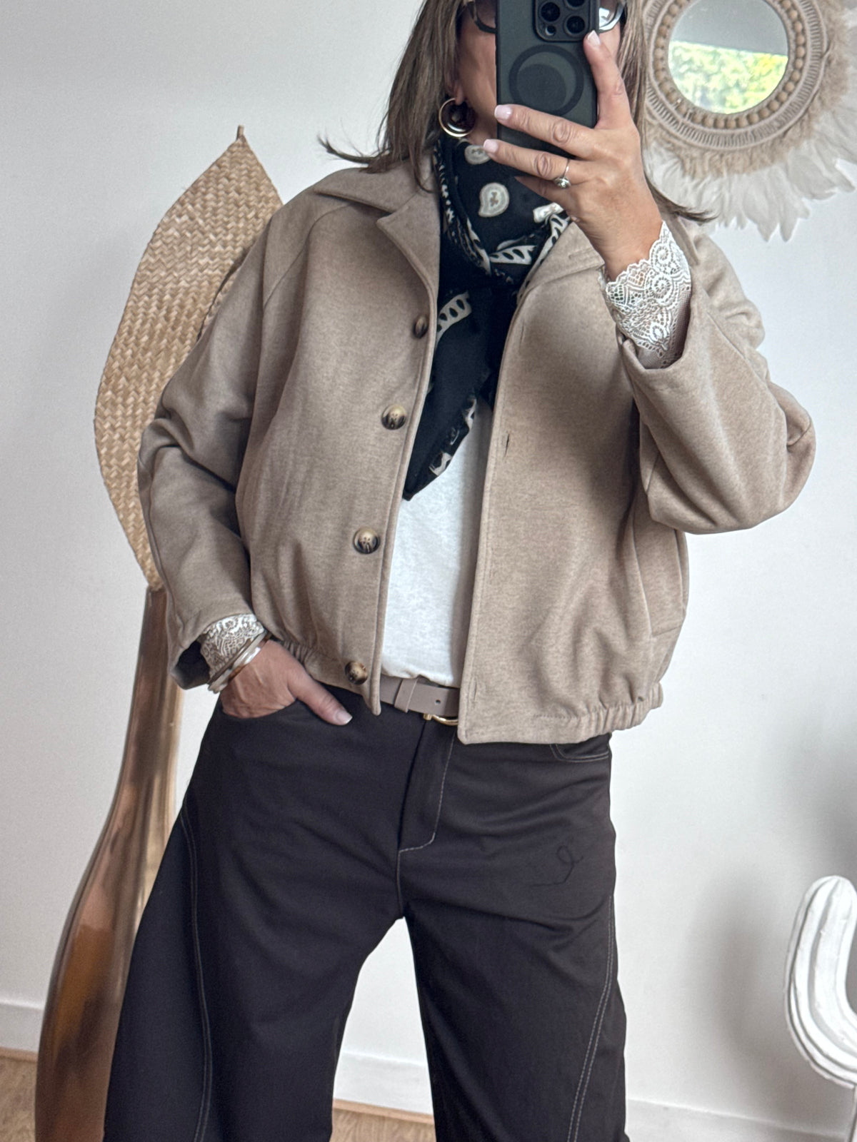 Veste courte beige