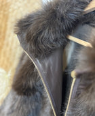 Blouson fausse fourrure marron