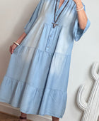 Robe bohème lyocell bleu clair TU 44/50