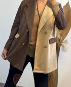 Blazer suédine bi color