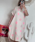 Robe gaze de coton beige