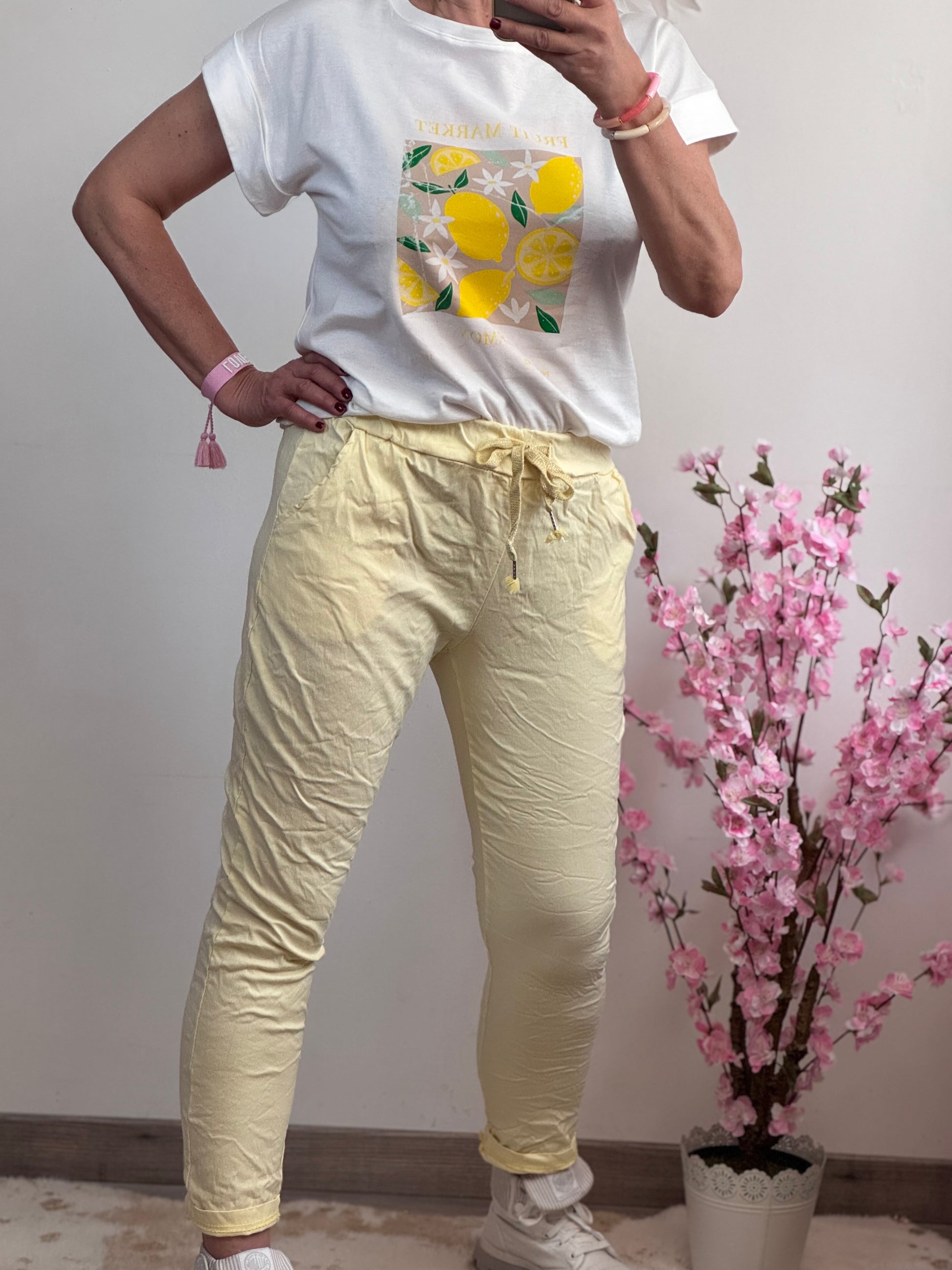 Pantalon magique jaune pâle TU 36/42