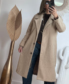 Manteau moumoute beige