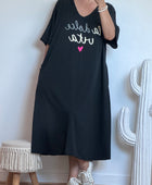 Robe teeshirt noire jolie forme