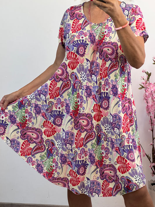 Robe arabesque lilas