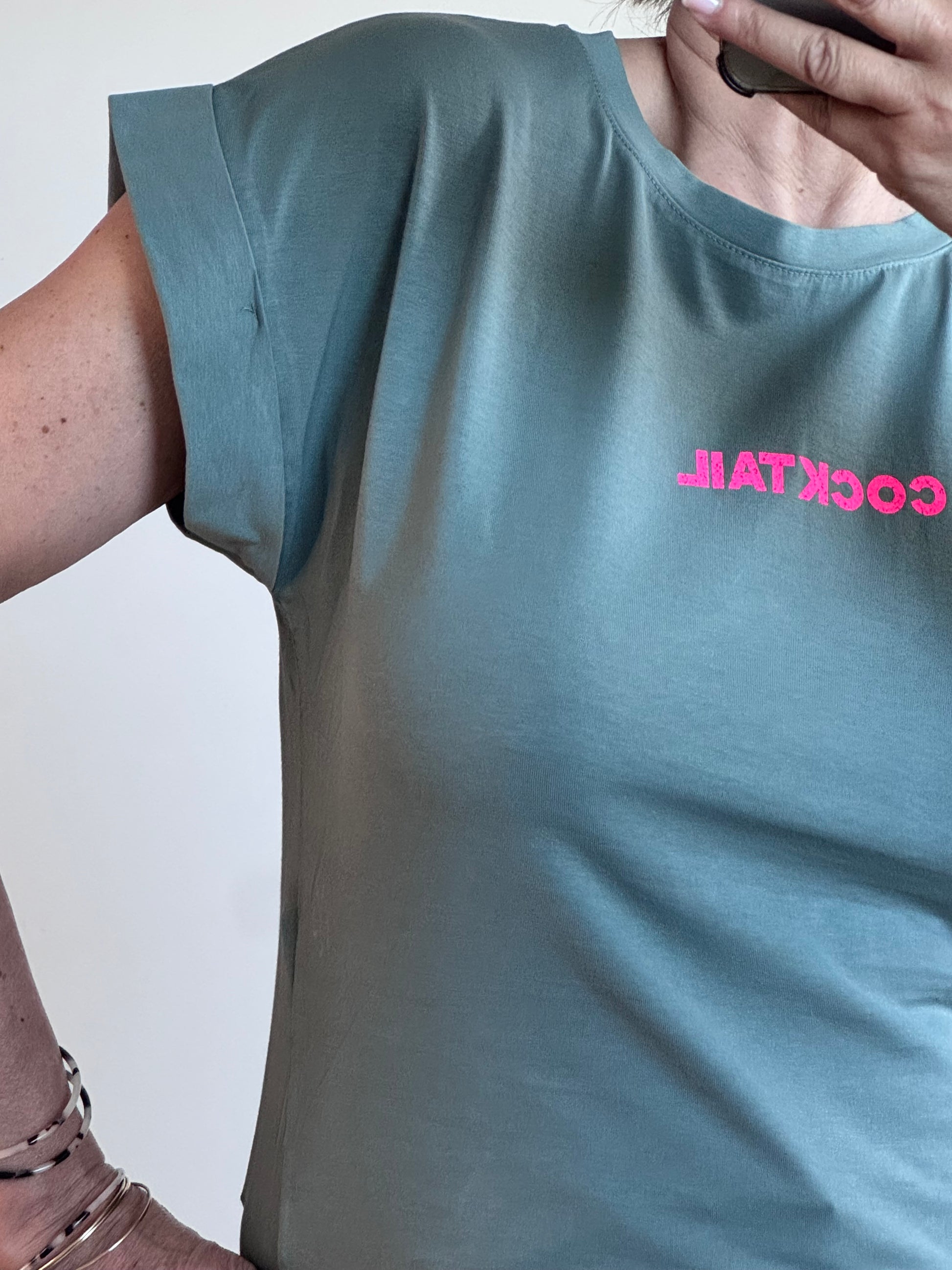 Teeshirt cocktail kaki