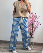 Pantalon Flora bleu