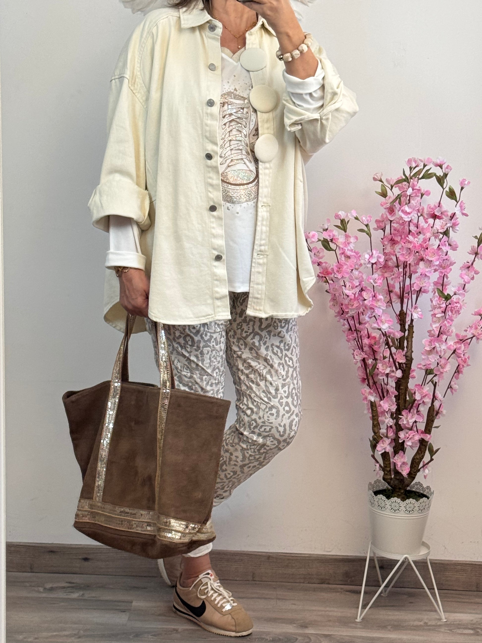 Veste Nina jeans crème