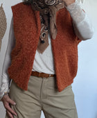 Veste sans manches terracotta