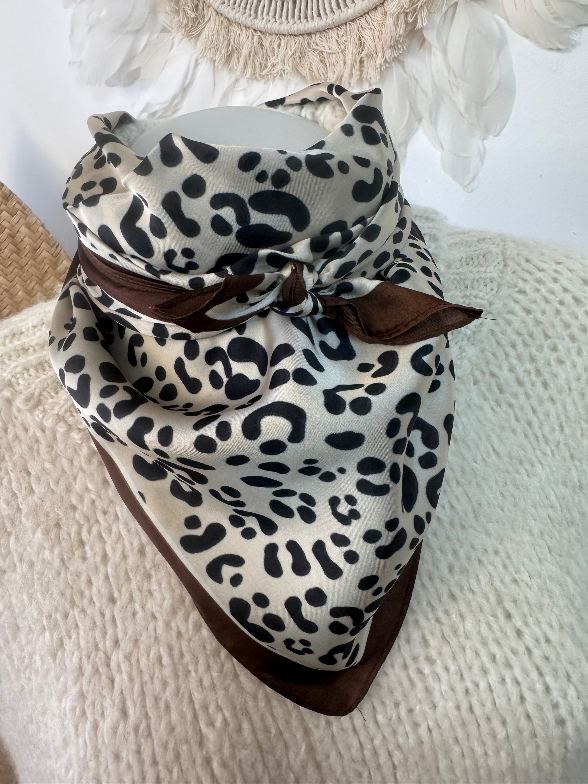 Carré foulard Léo 2 imprimés