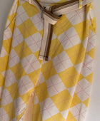 Pantalon jog sarouel jacquard jaune