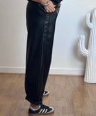Pantalon barrel similicuir noir TU 38/46
