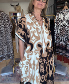 Robe fluide arabesque beige TU 40/48