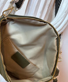 Sac banane cuir kaki +2 sangles