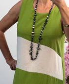 Robe Romy verte et crème