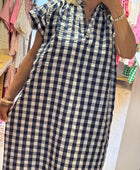 Robe Vichy bleu marine