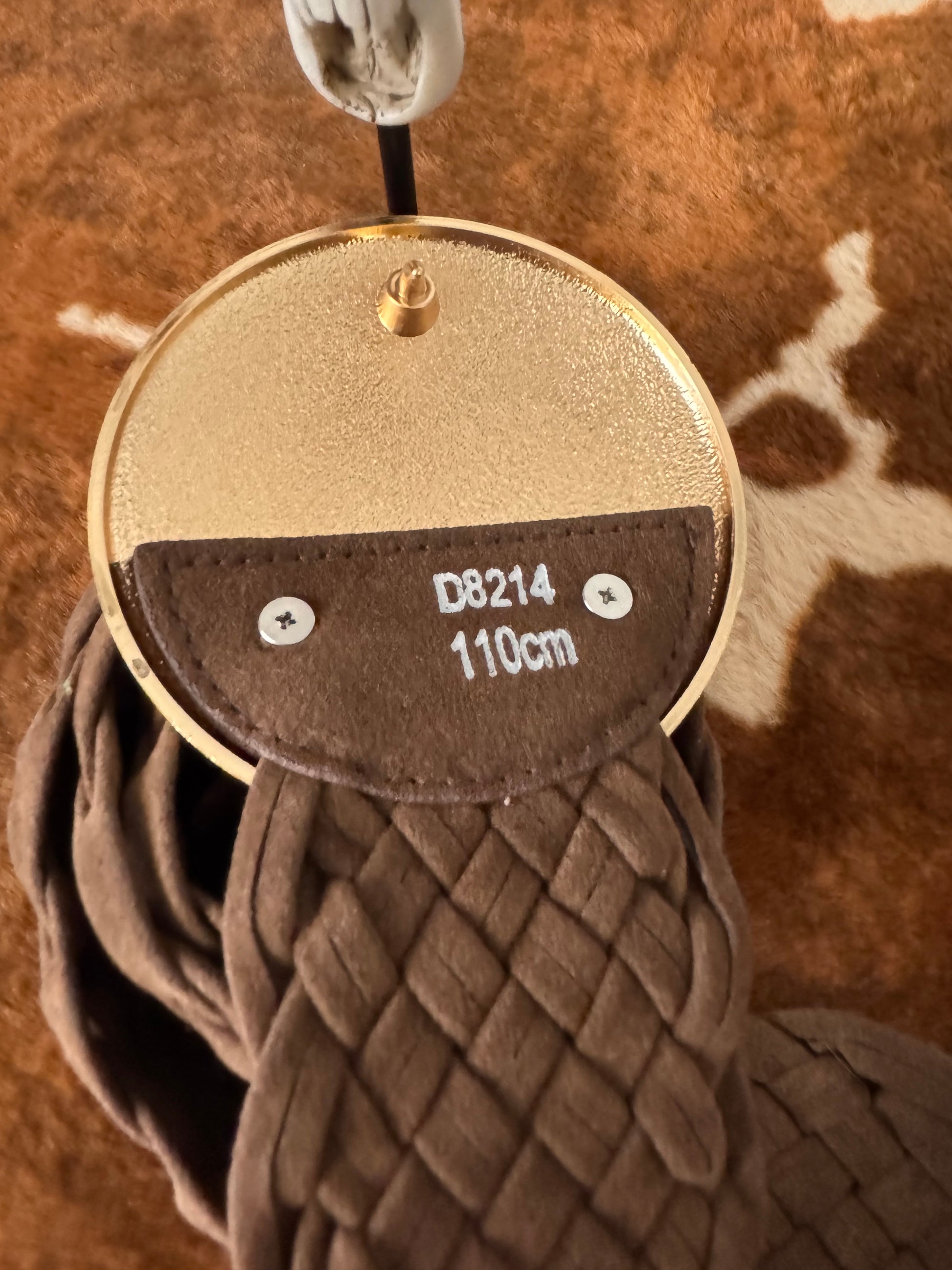 Ceinture bohème moka boucle dorée