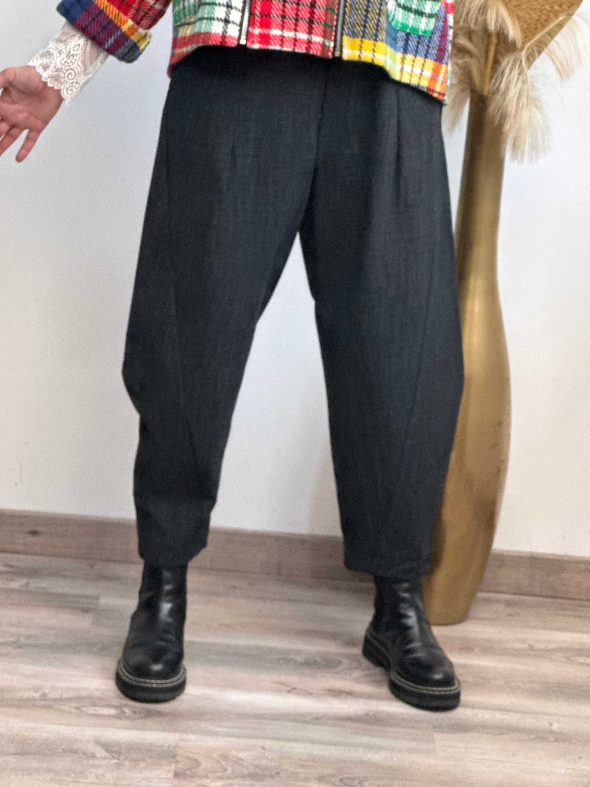 Pantalon noir chiné