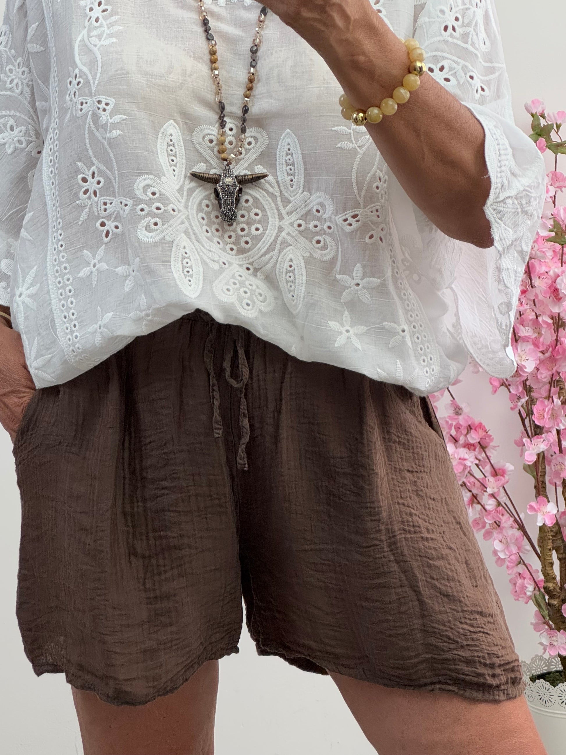 Short fluide Alphonse marron