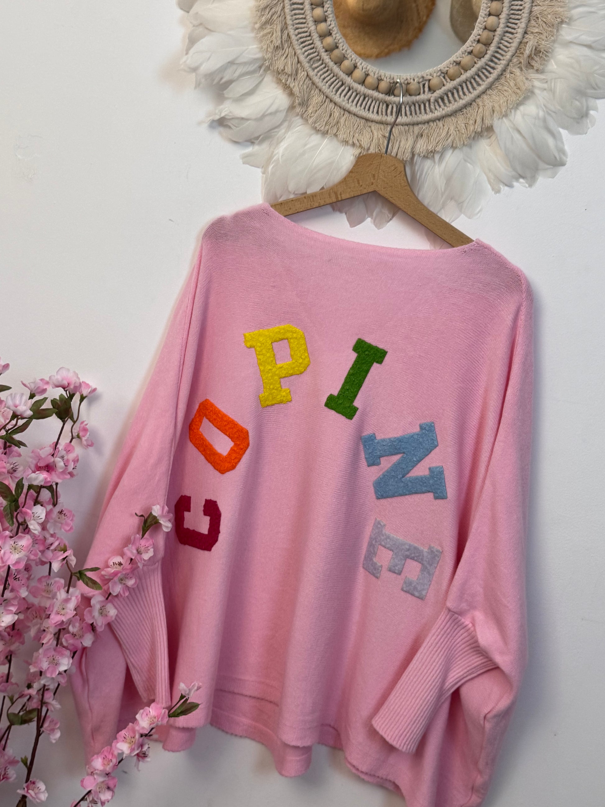 Pull oversize copine rose TU 40/54