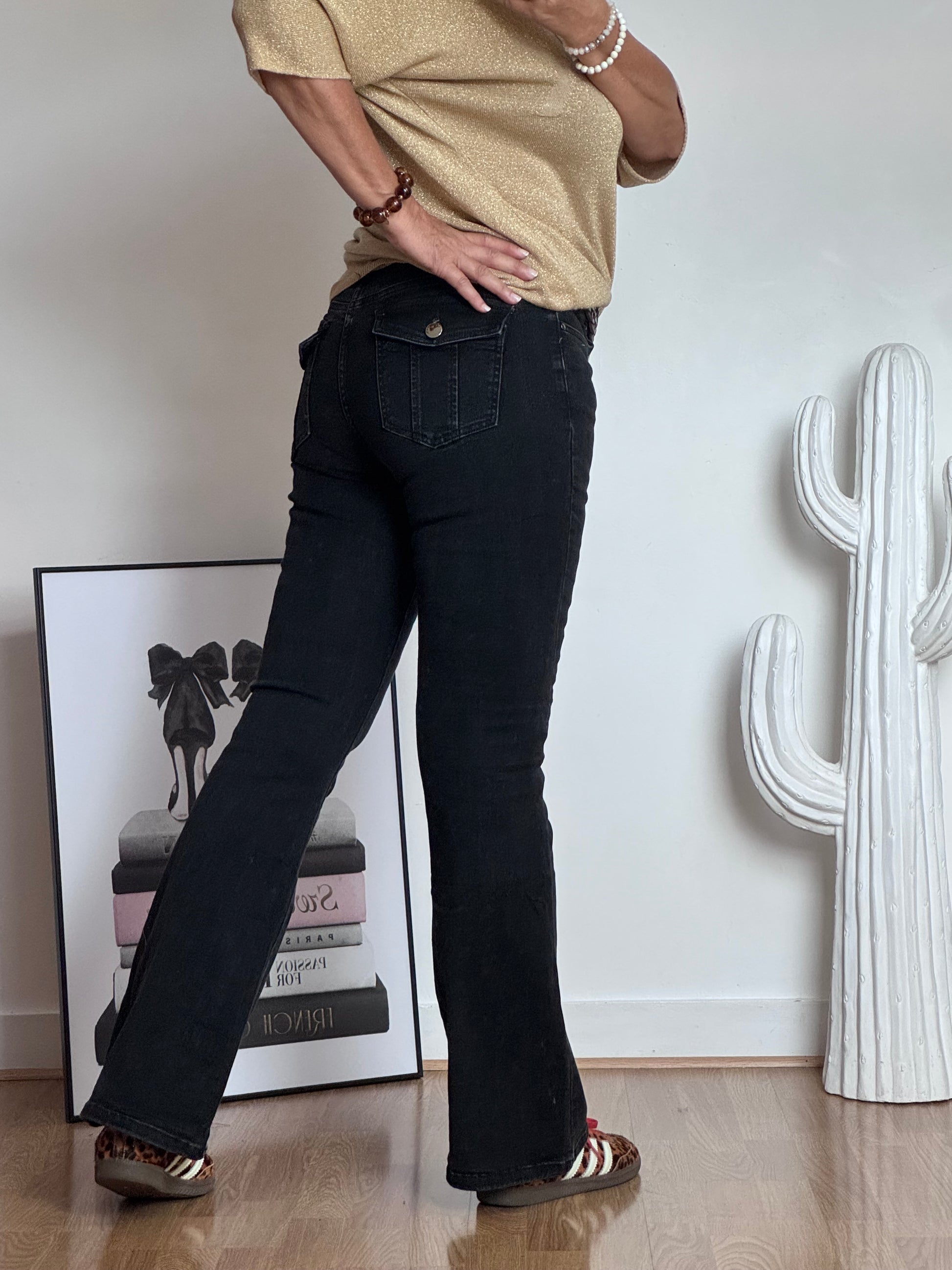 Jeans flare noir