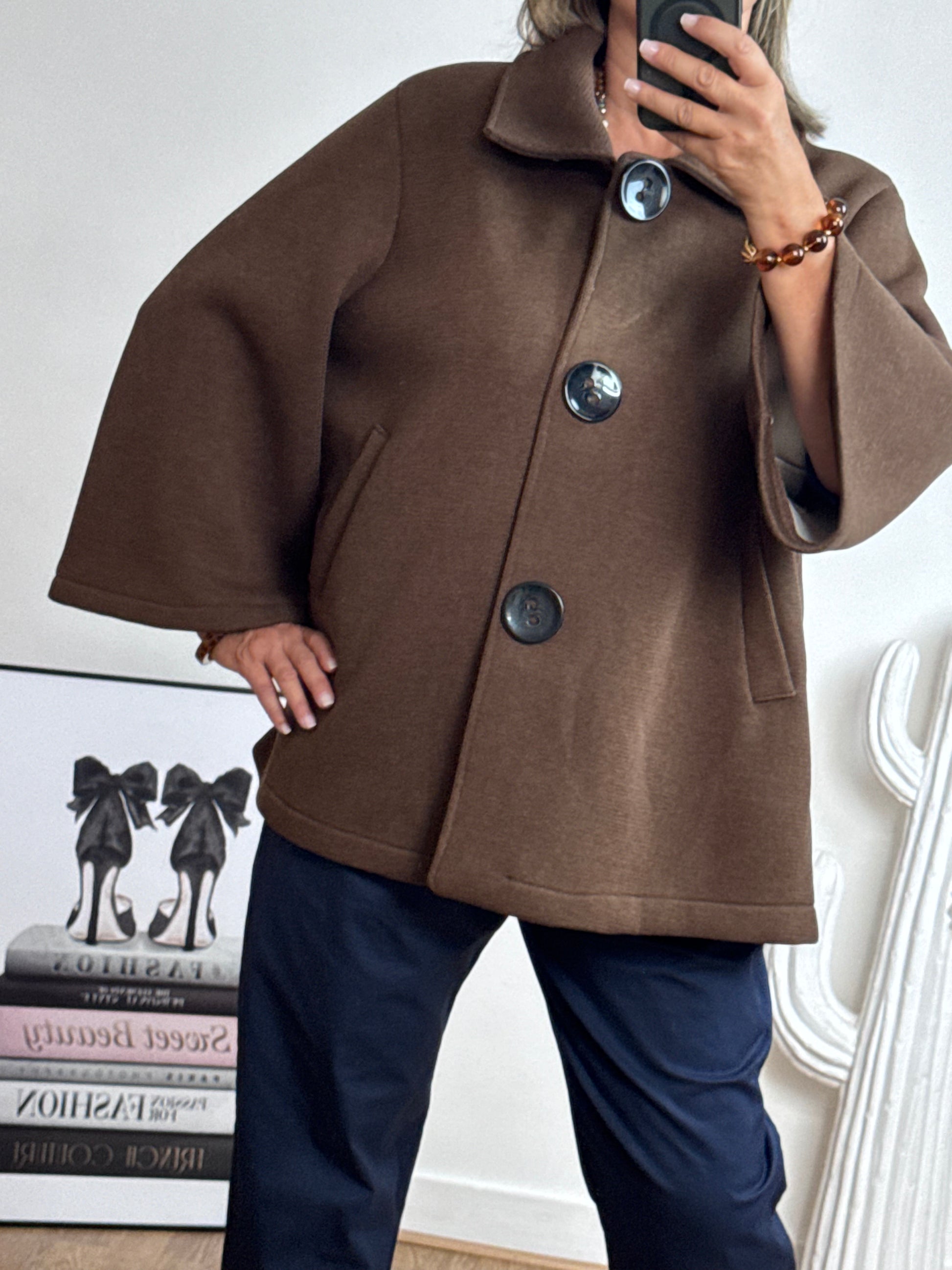 Veste style Kennedy marron TU 40/50