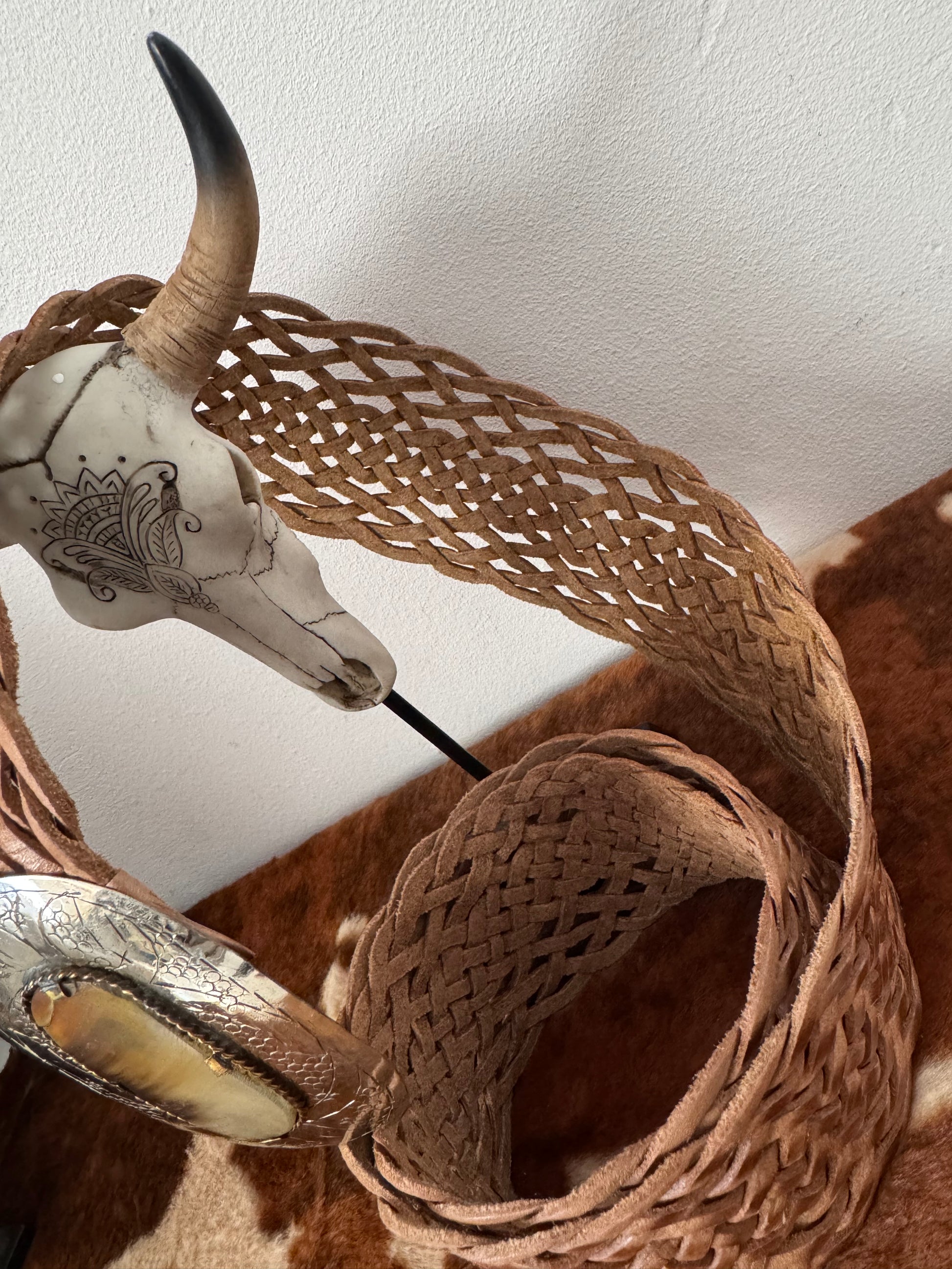 Ceinture bohème cuir véritable