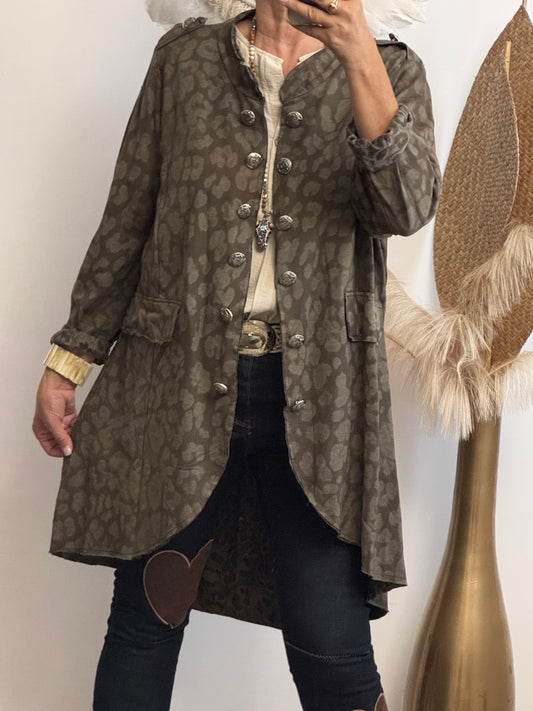 Veste napolitaine Léo Marron/taupe